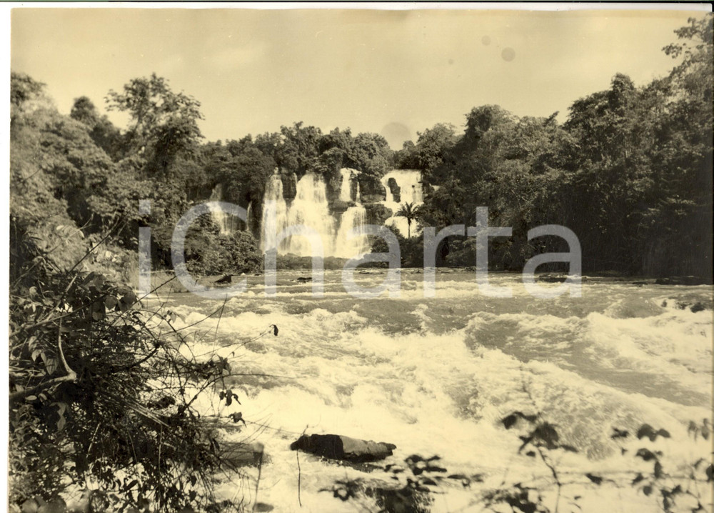Fotografia d epoca originale 1960 ca GABON Cascate nella foresta pluviale Fotografia ARTISTICA 30x24 1
