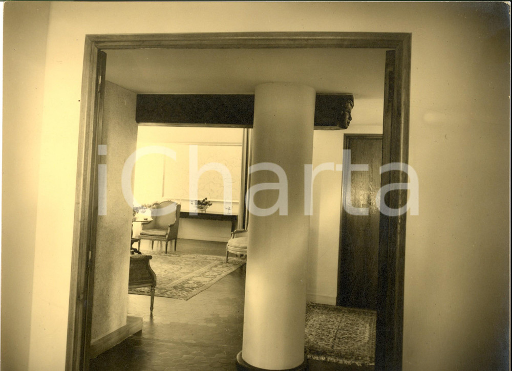 Fotografia d epoca originale 1940 ca PARIS ARCHITETTURA Interno di casa borghese Foto ARTISTICA 30x21 1