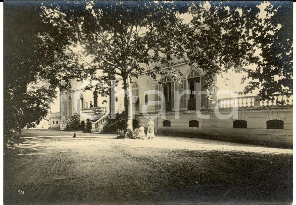 1910 ca FRANCE Bambine nel giardino di una nobile dimora *Foto ARTISTICA 14x10