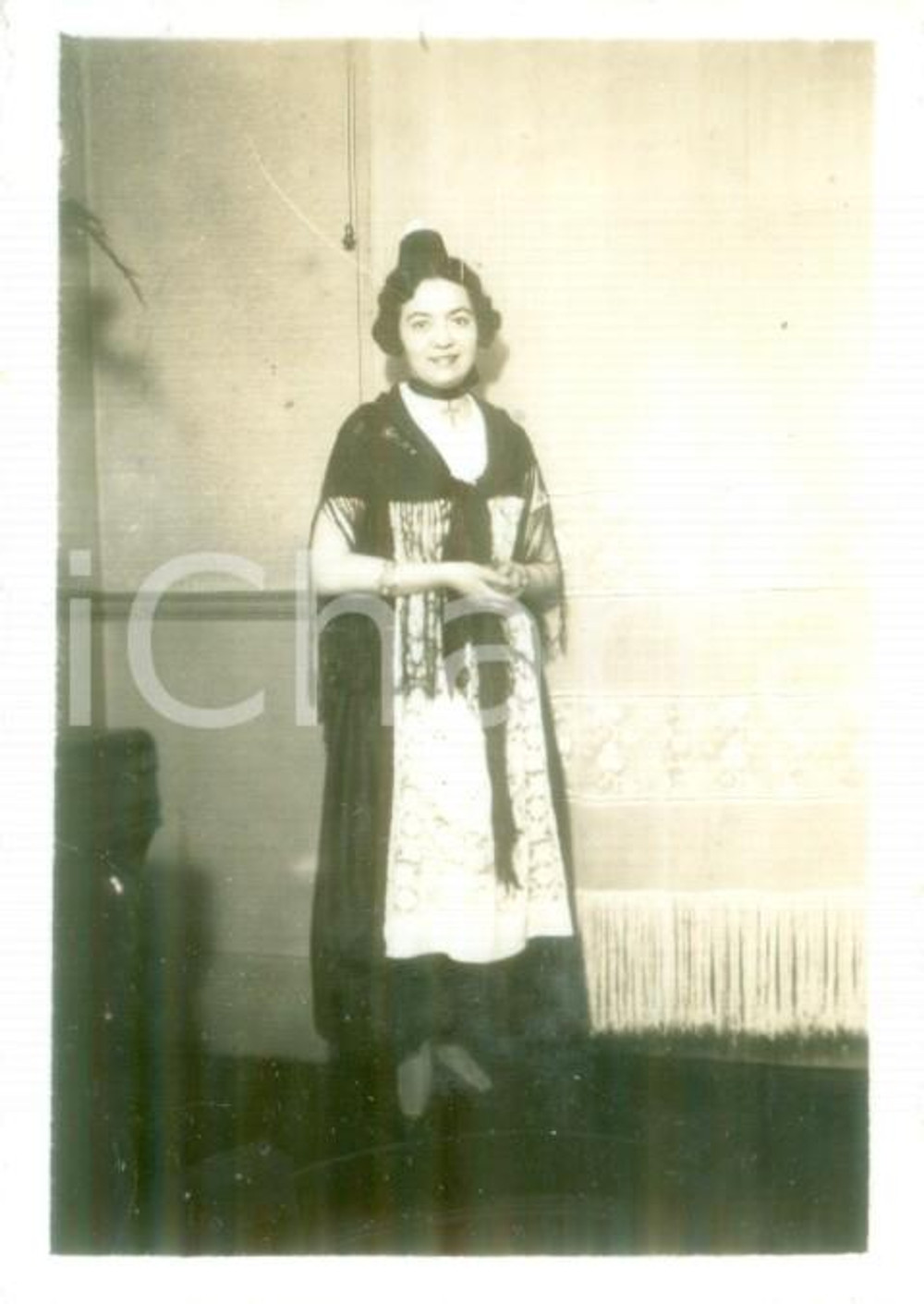 Fotografia d epoca originale 1935 FRANCE TEATRO RURALE Mariage au Tambourin Fotografia cm 6 x 8 1
