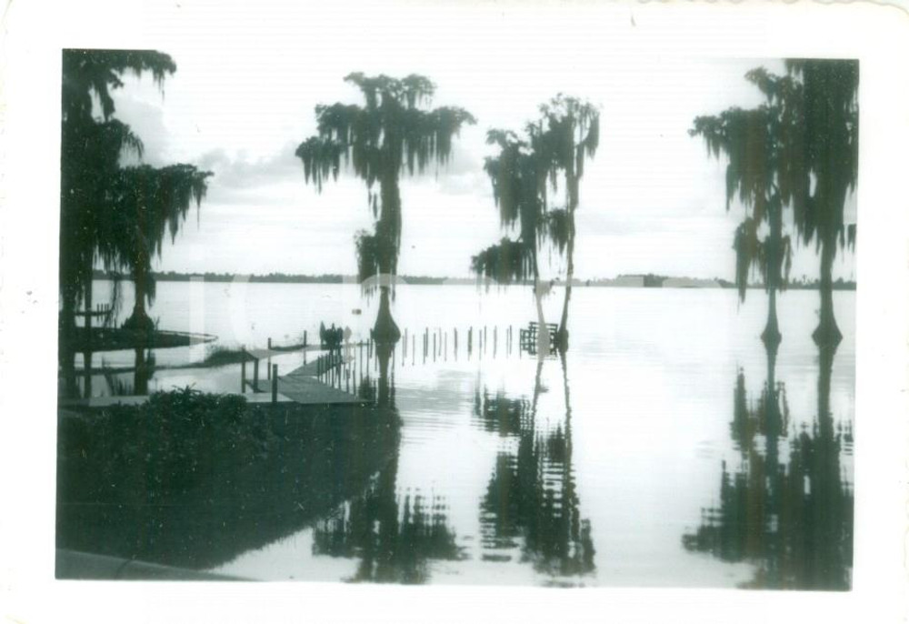 Fotografia d epoca originale 1953 WINTER HAVEN, FLORIDA USA Tramonto sulla baia a CYPRESS GARDENS Foto 1