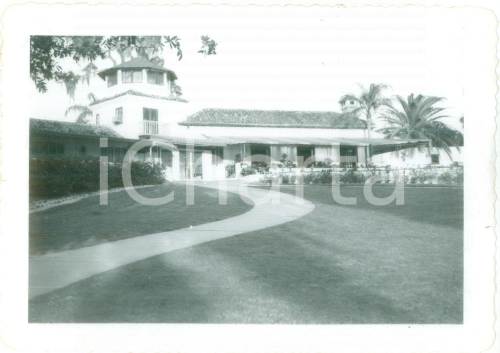 Fotografia d epoca originale 1953 WINTER HAVEN, FLORIDA USA Terrazza del ristorante al CYPRESS GARDENS Foto 1