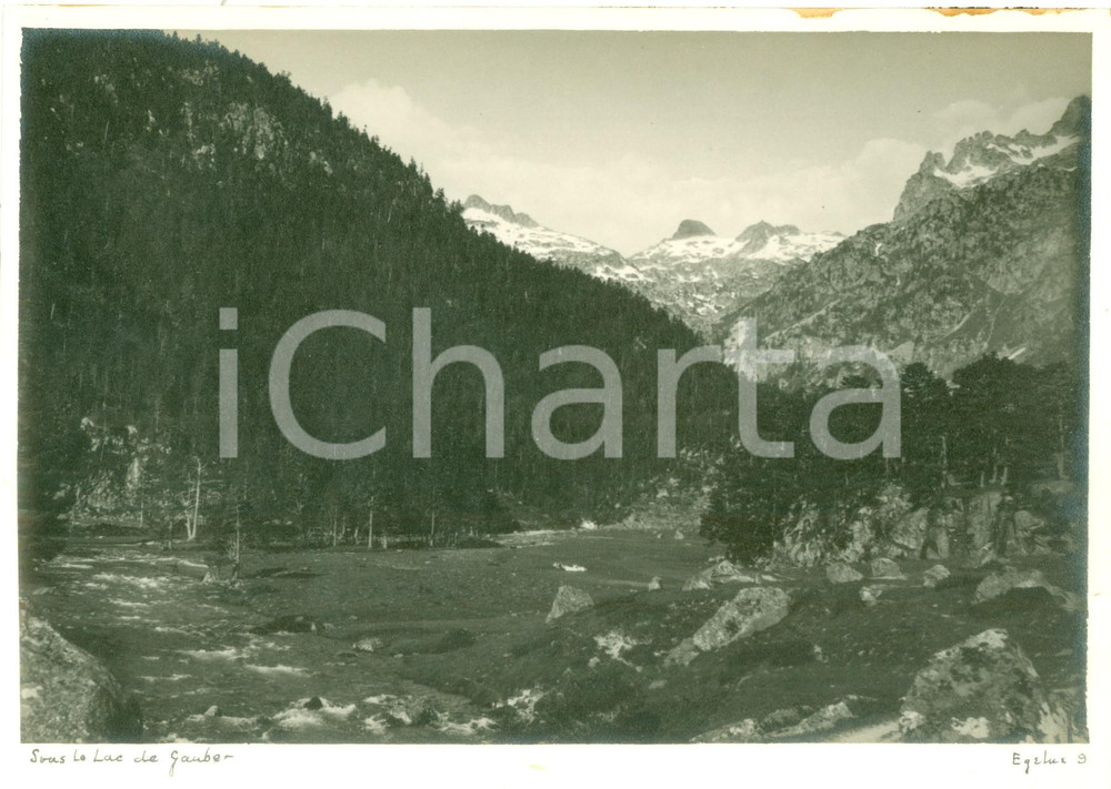 Fotografia d epoca originale 1960 ca CAUTERETS F Scorcio del Lac DE GAUBE Fotografia seriale 1