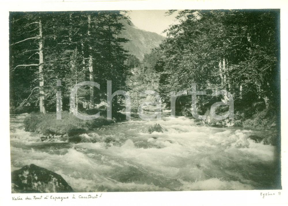 Fotografia d epoca originale 1960 ca CAUTERETS F Scorcio del Pont D ESPAGNE Fotografia seriale 1