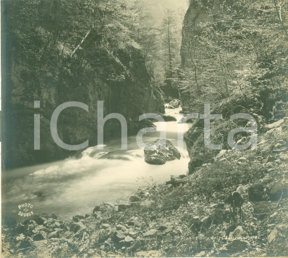 Fotografia d epoca originale 1955 ca DAUPHINE  F Pont SAINTBRUNO Route de la Chartreuse Fotografia seriale 1