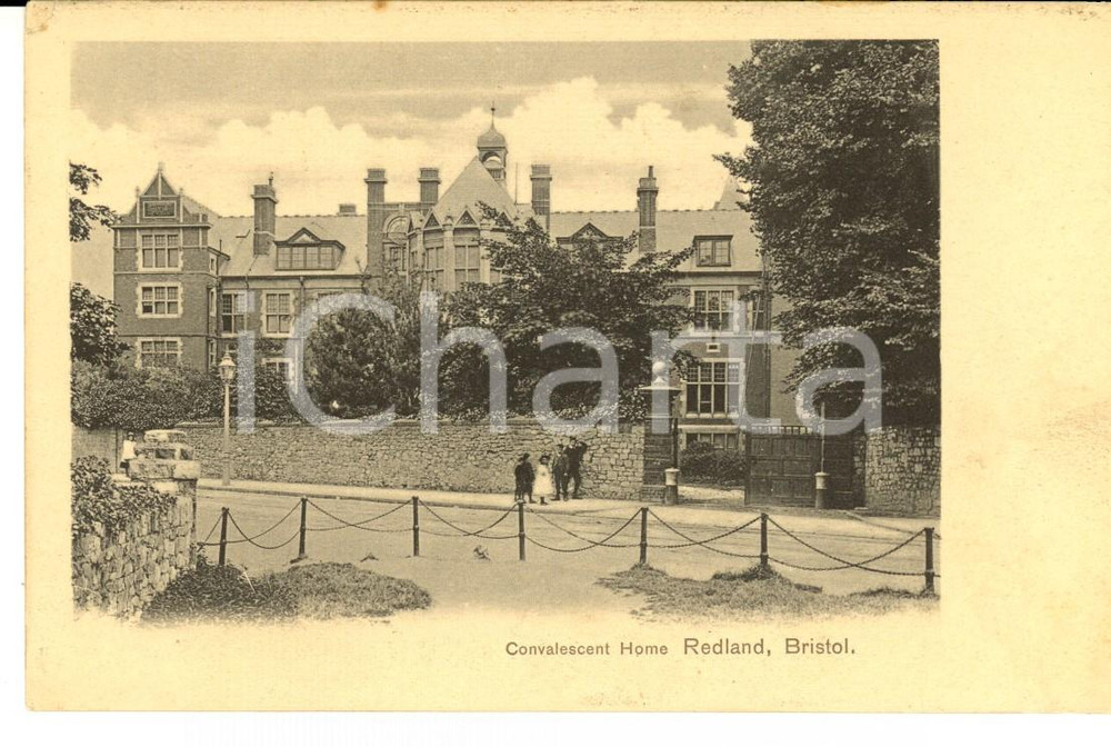 Cartolina originale da collezione 1910 ca REDLAND BRISTOL UK Convalescent Home VINTAGE Postcard children 1