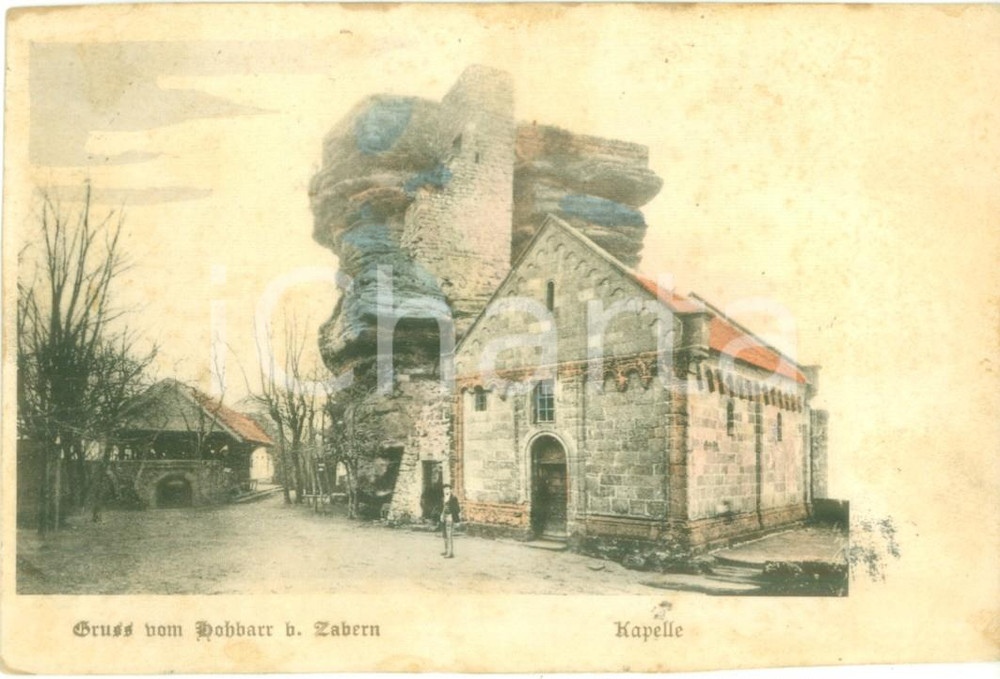 Cartolina originale da collezione 1911 HOHBARR BEI ZABERN GERMANIA La cappella Cartolina ILLUSTRATA FP VG 1