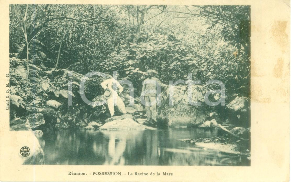 Cartolina originale da collezione 1910 ca ILE DE LA REUNION / LA POSSESSION La Ravine de la Mer Cartolina FP NV 1