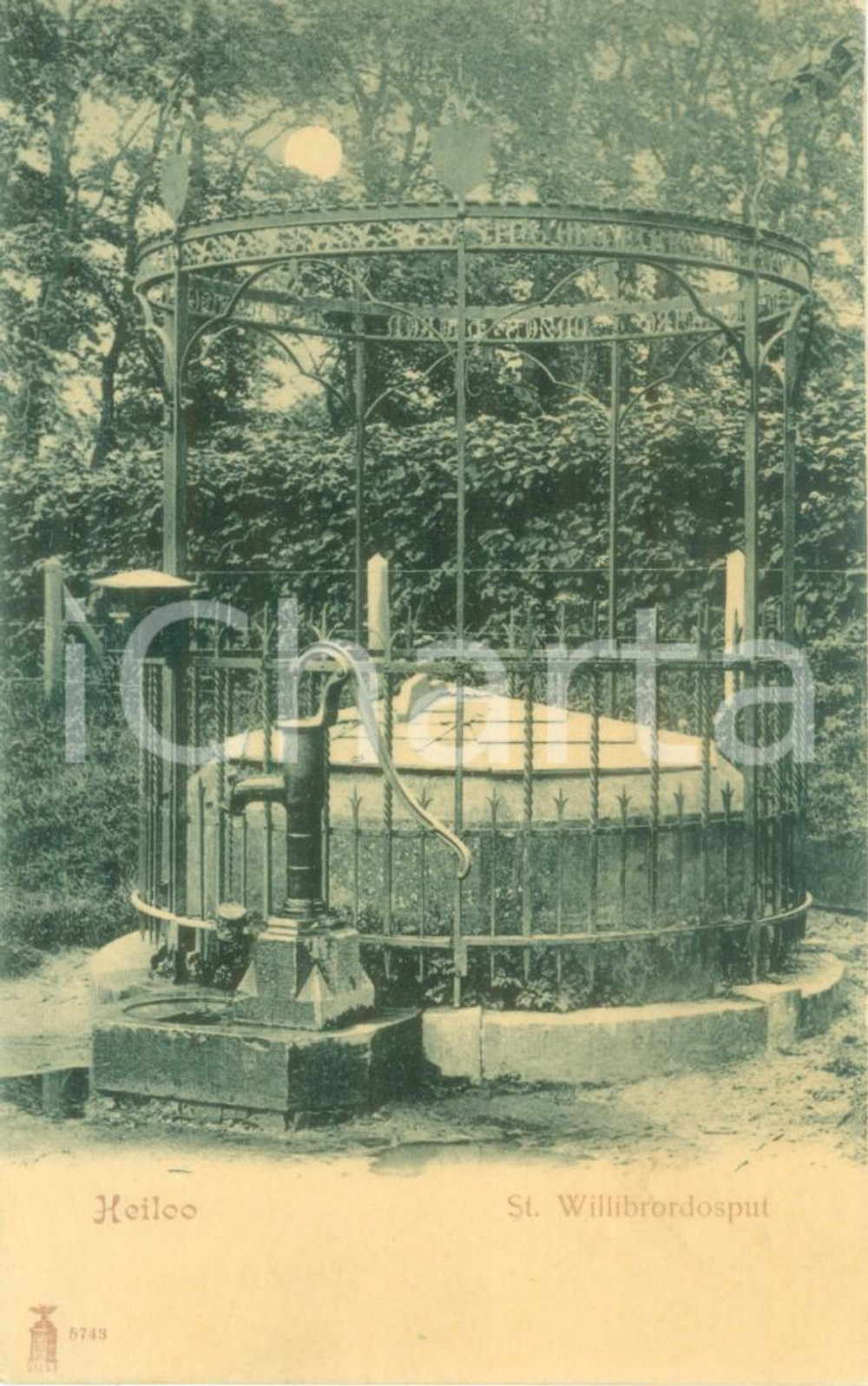 Cartolina originale da collezione 1900 ca HEILOO PAESI BASSI St. Willibrordosput Cartolina FP NV 1