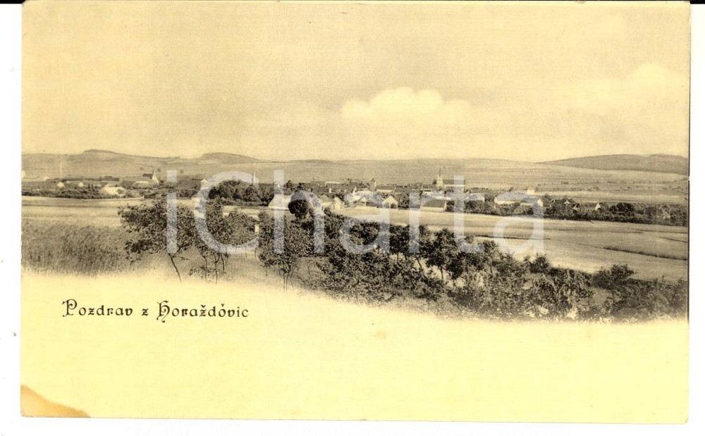Cartolina originale da collezione 1900 ca HORAZDOVICE CZ Veduta panoramica Cartolina postale VINTAGE 1