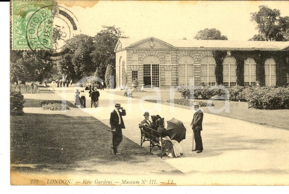 Cartolina originale da collezione 1910 LONDON Kew Gardens Cartolina postale ANIMATA VINTAGE FP VG 1