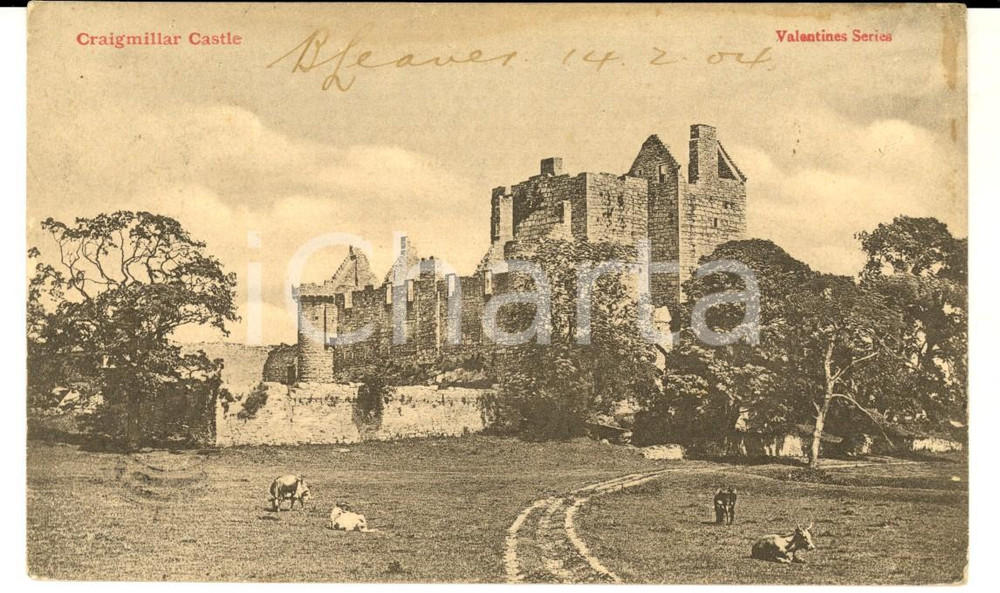 Cartolina originale da collezione 1904 EDINBURGH UK Craigmillar Castle VINTAGE postcard FP VG 1