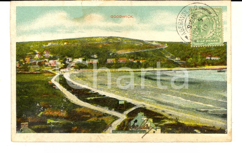 Cartolina originale da collezione 1910 GOODWICK UK Veduta panoramica Cartolina postale VINTAGE FP VG 1