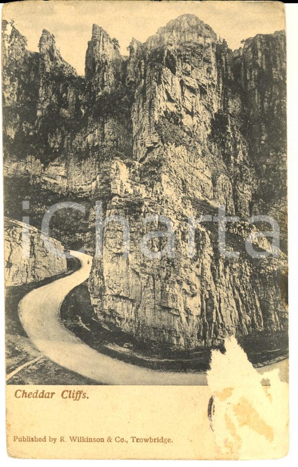 Cartolina originale da collezione 1911 CHEDDAR GORGE UK Veduta panoramica Cartolina postale VINTAGE 1
