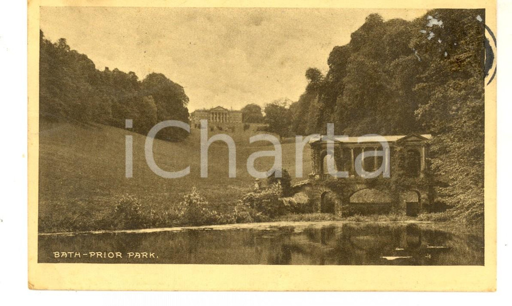 Cartolina originale da collezione 1911 BATH UK Prior Park Cartolina postale VINTAGE FP VG 1