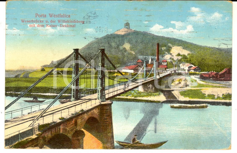 Cartolina originale da collezione 1911 PORTA WESTFALICA D Das Kaiser WilhelmDenkmal VINTAGE postcard 1