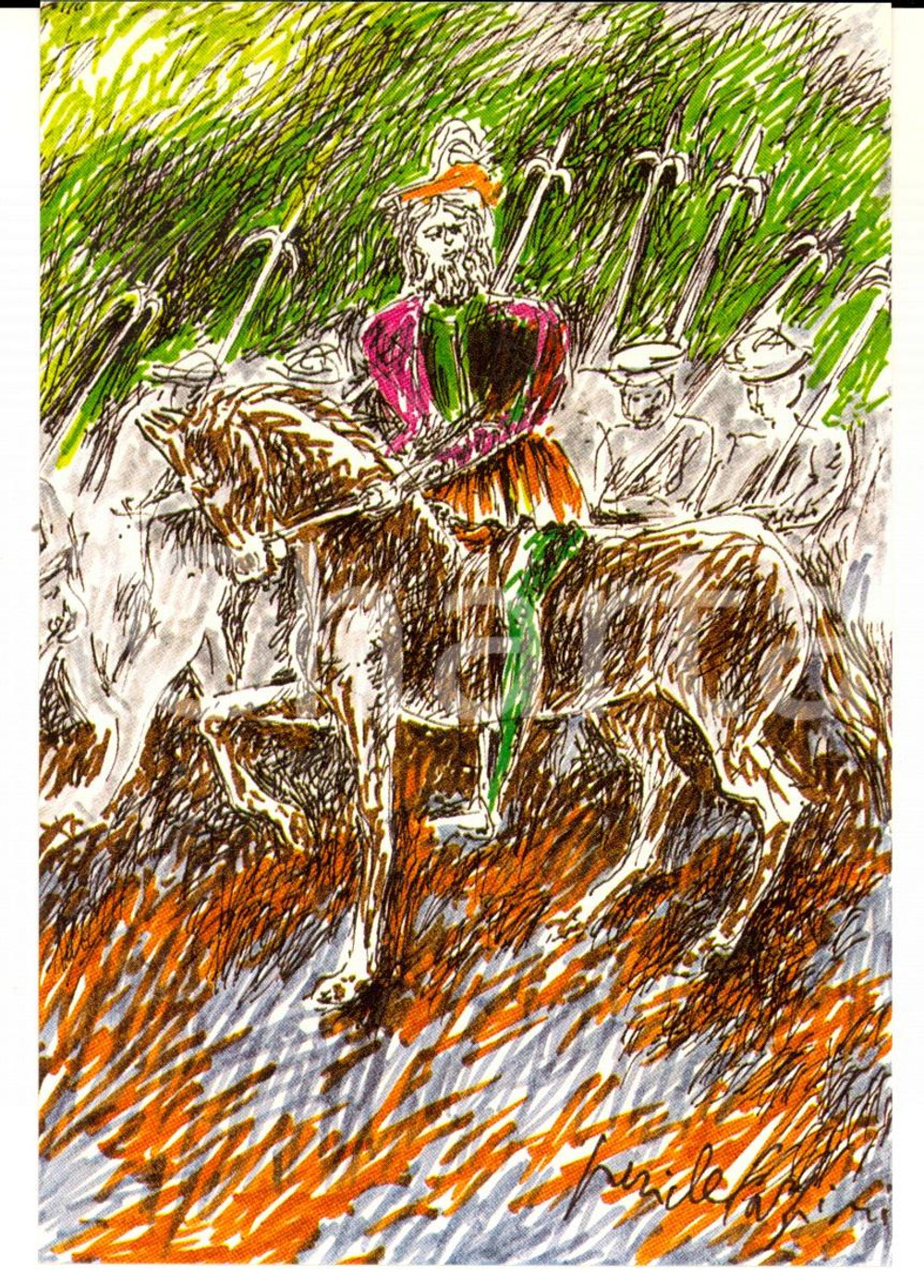 Cartolina originale da collezione 7/1983 Cartolina Pericle FAZZINI Francesco Guicciardini Ed. numerata nÂ°0026 1