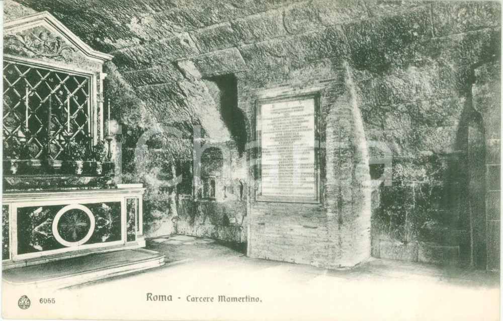 Cartolina originale da collezione 1930 ca ROMA Interno del Carcere Mamertino Cartolina postale FP NV 1