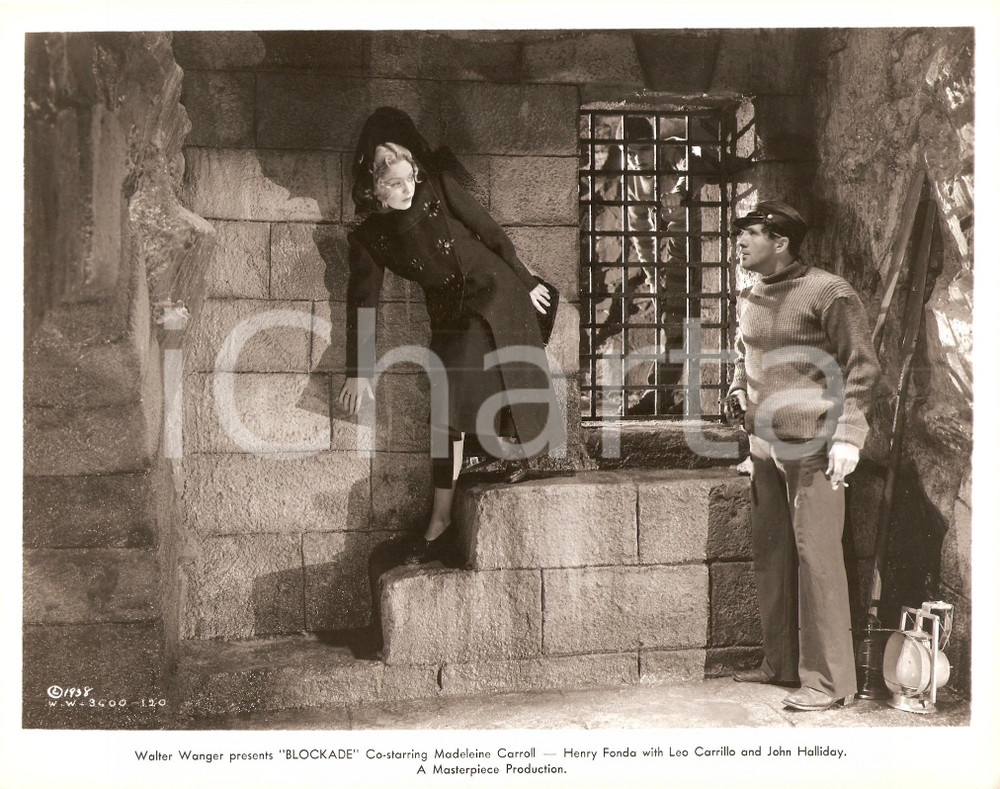 Fotografia d epoca originale 1938 BLOCKADE Madeleine CARROLL fugge da prigione Regia William DIETERLE Foto 1