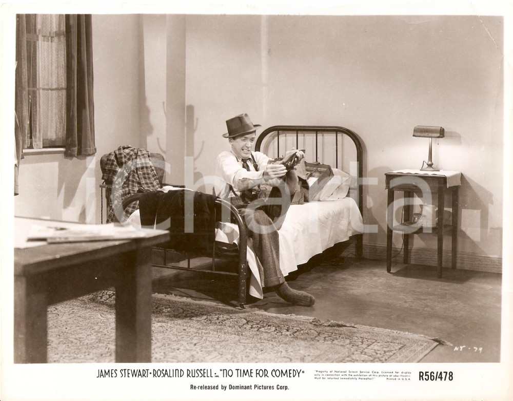 Fotografia d epoca originale 1940 NO TIME FOR COMEDY James STEWART si toglie le scarpe William KEIGHLEY Foto 1