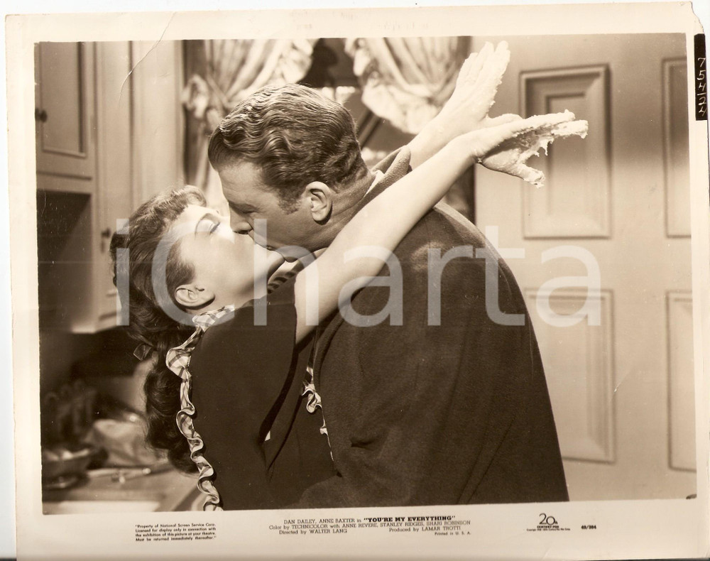 Fotografia d epoca originale 1949 YOU RE MY EVERYTHING Dan DAILEY r Anne BAXTER Bacio Regia Walter LANG Foto 1