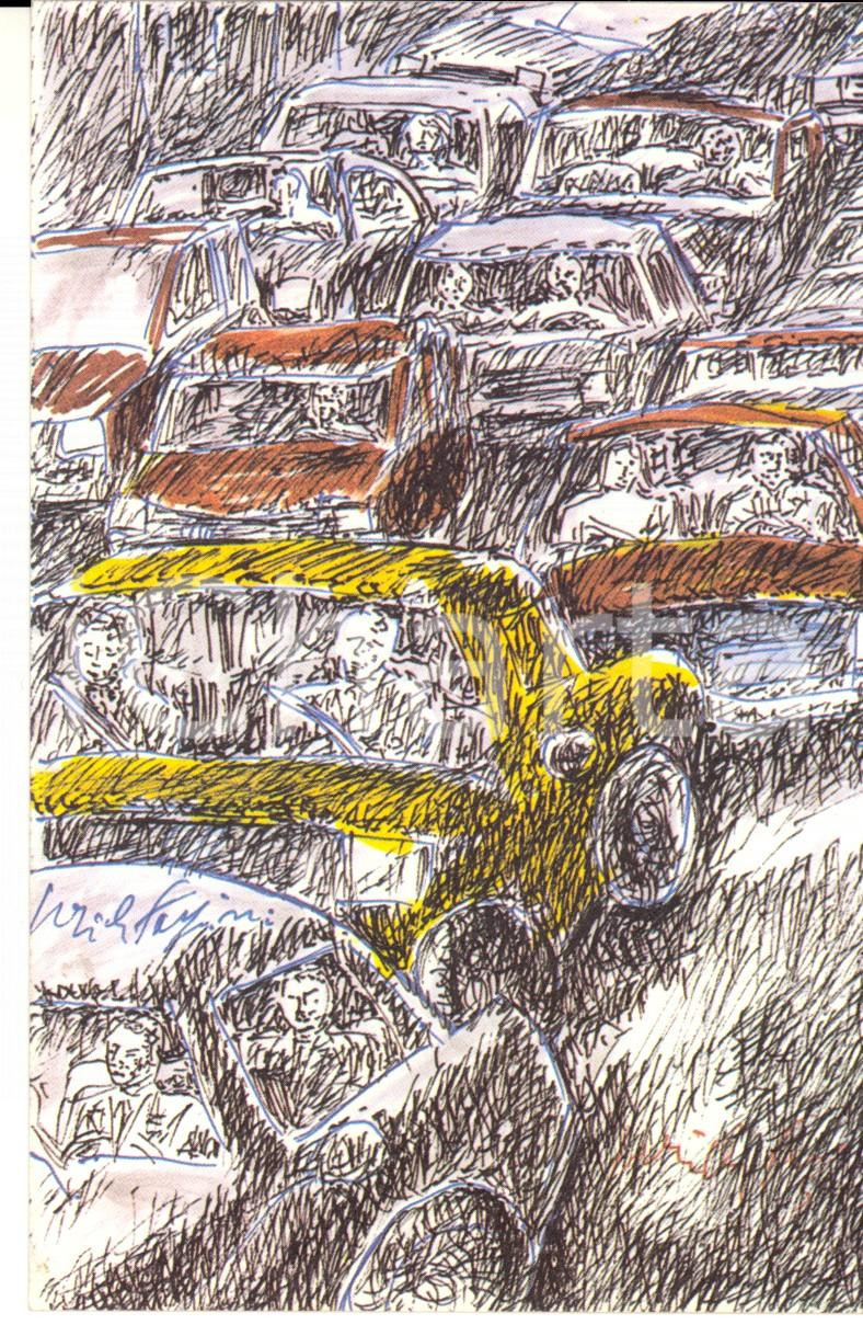 Cartolina originale da collezione 2/1983 Cartolina Pericle FAZZINI Lavoro italiano nel mondo Ed. numerata nÂ°122 1