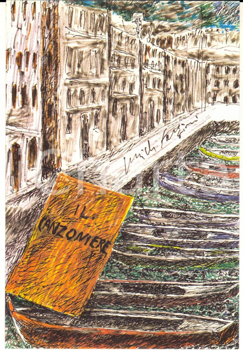 Cartolina originale da collezione 8/1983 Cartolina bozzetto Pericle FAZZINI Umberto Saba Ed. numerata nÂ°122 1