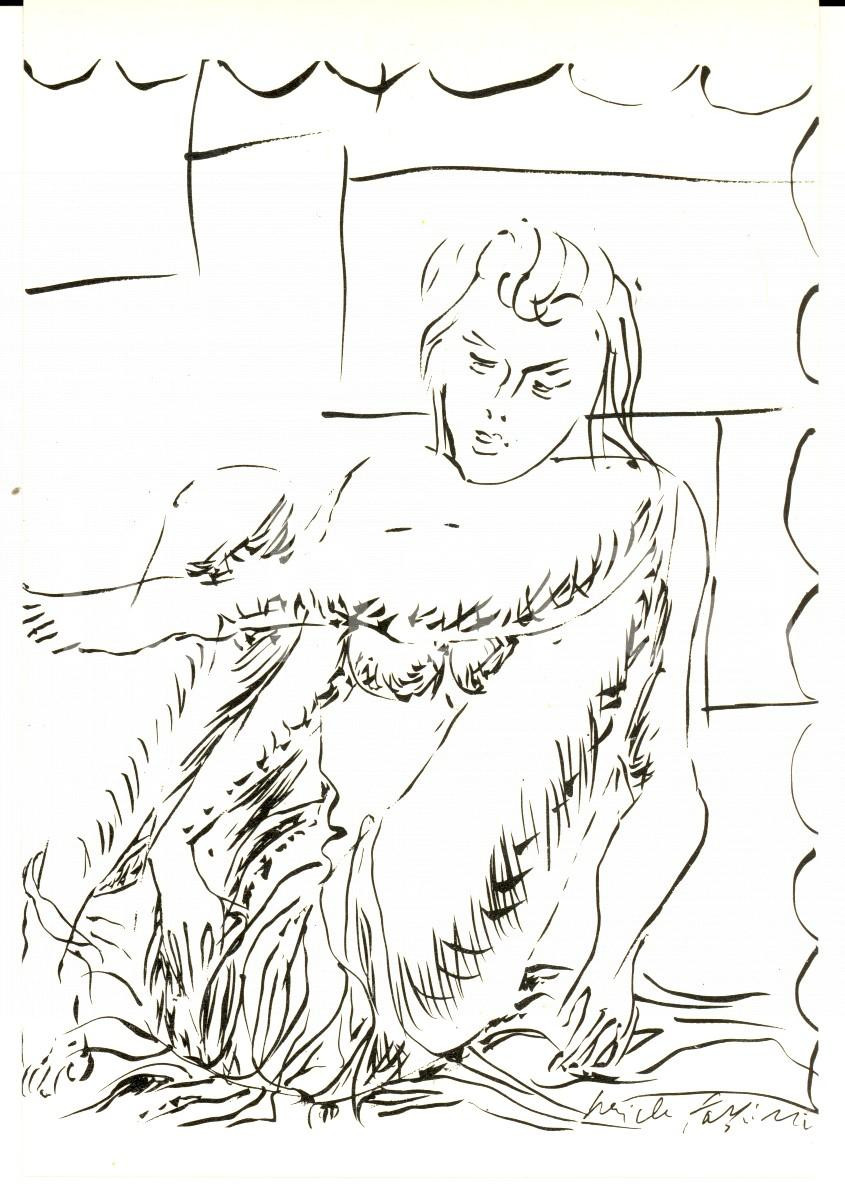 Cartolina originale da collezione 43/1983 Cartolina Pericle FAZZINI XXV Giornata del francobollo ed. numerata 0026 1