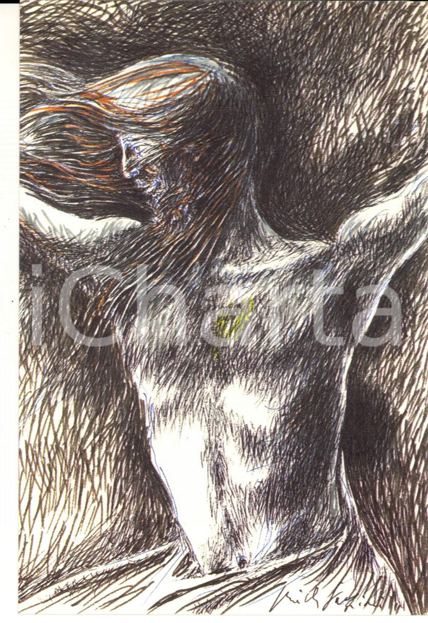 Cartolina originale da collezione 12/1983 Cartolina bozzetto Pericle FAZZINI Anno Santo Edizione numerata 122 1