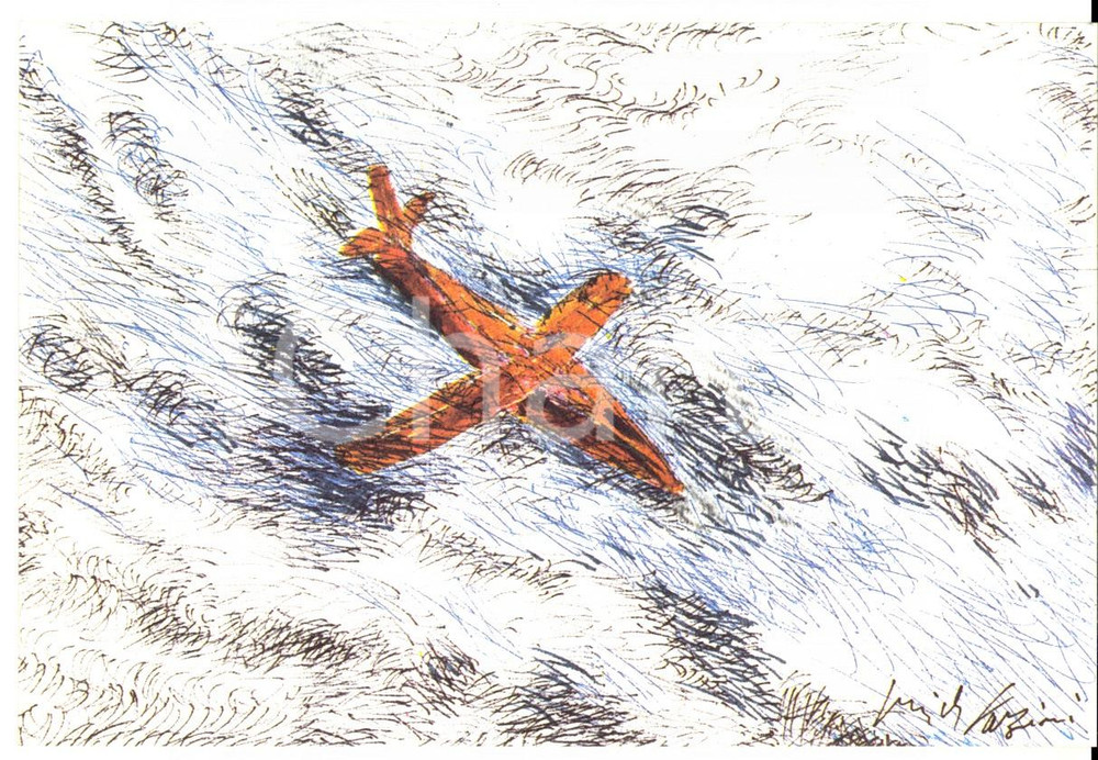 Cartolina originale da collezione 14/1983 Cartolina Pericle FAZZINI Costruzioni aeronautiche Ed. numerata nÂ° 122 1