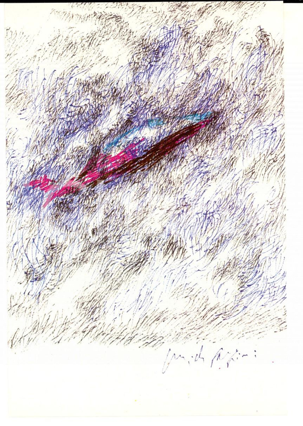 Cartolina originale da collezione 17/1983 Cartolina Pericle FAZZINI Costruzioni aeronautiche Ed. numerata 0026 1