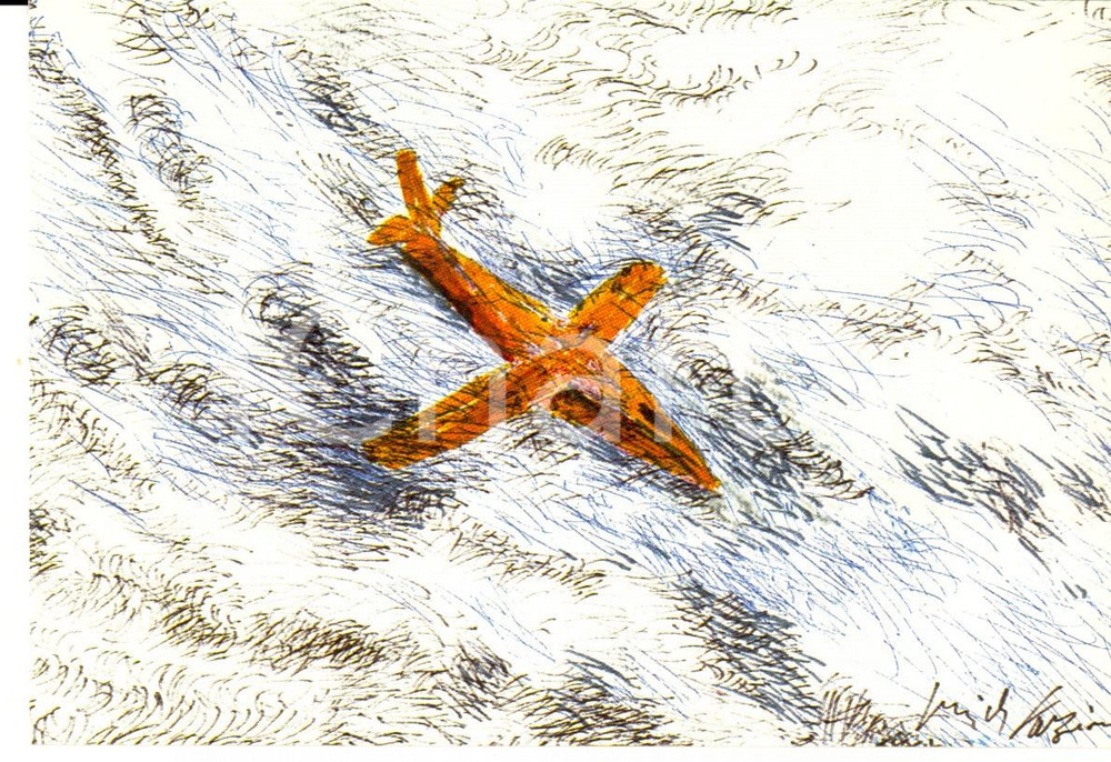 Cartolina originale da collezione 14/1983 Cartolina Pericle FAZZINI Costruzioni aeronautiche Ed. numerata n° 0026 1