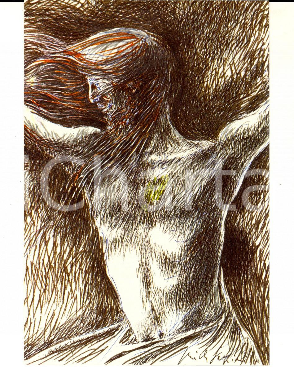 Cartolina originale da collezione 12/1983 Cartolina bozzetto Pericle FAZZINI Anno Santo Edizione numerata 0026 1