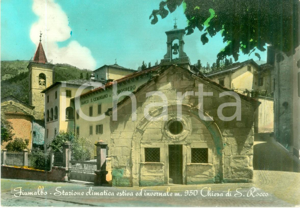 Cartolina originale da collezione 1962 FIUMALBO Stazione climatica estiva invernale Chiesa SAN ROCCO Cartolina FG 1