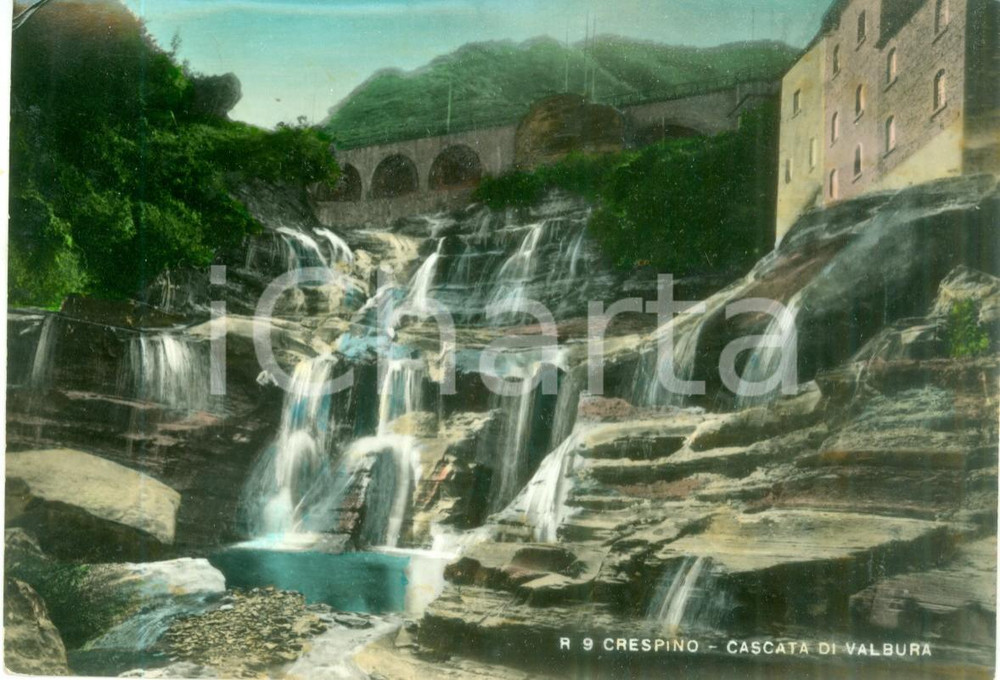Cartolina originale da collezione 1956 CRESPINO FI Cascata di VALBURA Cartolina VINTAGE FG VG 1