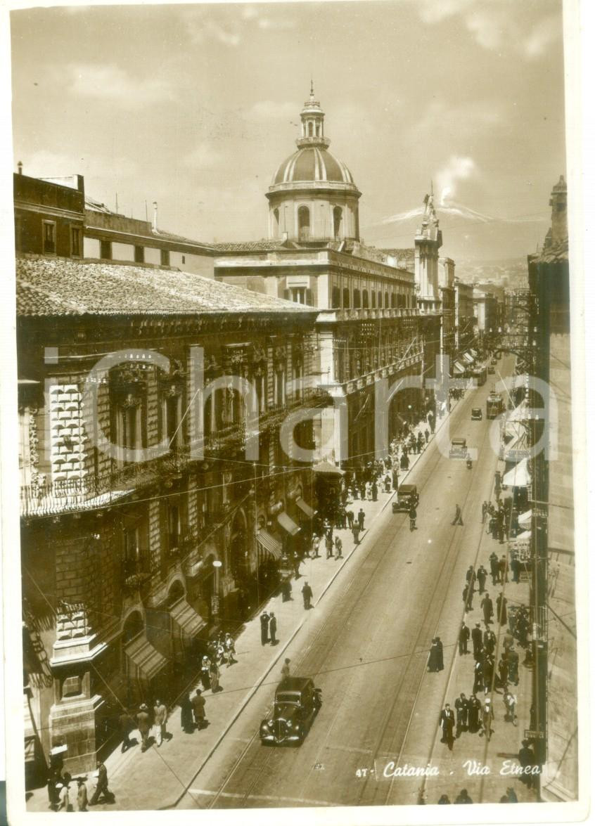 Cartolina originale da collezione 1938 CATANIA Panorama della Via ETNEA Panorama Cartolina FG NV 1