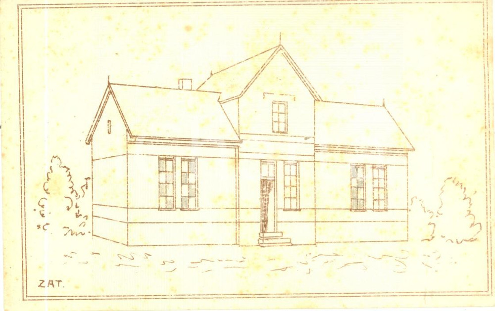 Cartolina originale da collezione 1935 ca ARCHITETTURA Casa di campagna Cartolina ILLUSTRATA ZAT FP NV 1