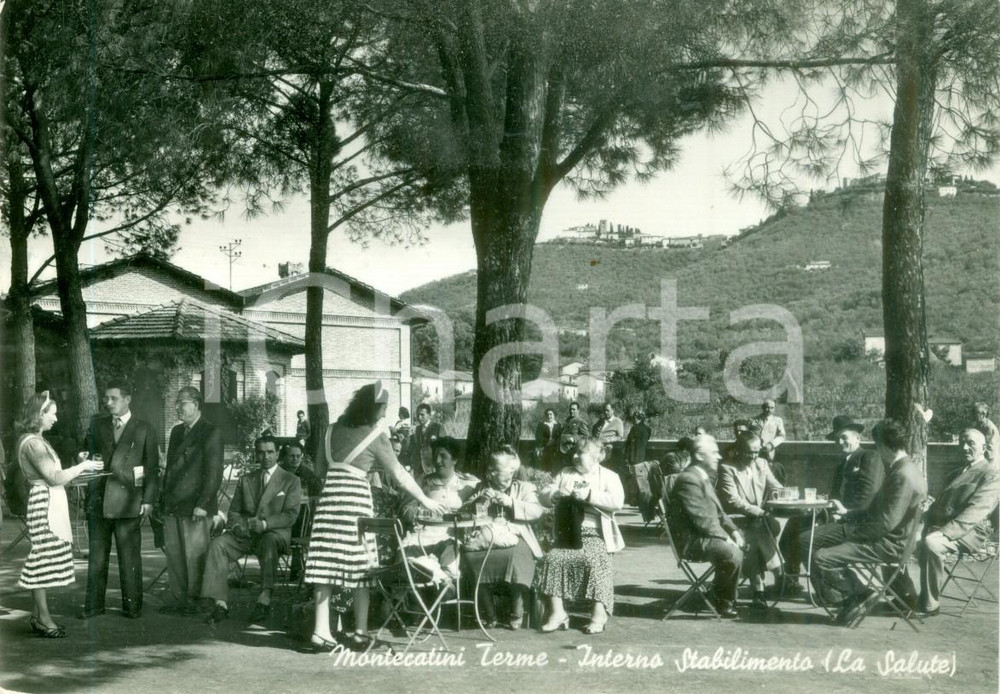 Cartolina originale da collezione 1958 MONTECATINI TERME PT Interno stabilimento LA SALUTE Cartolina FG VG 1