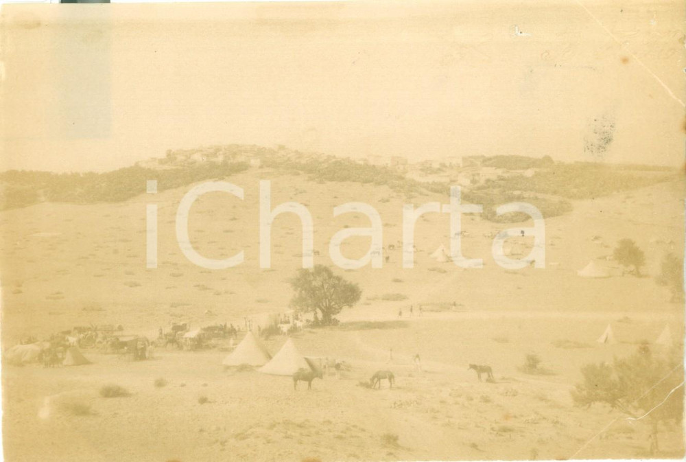 Fotografia d epoca originale 1892 BENI MANSOUR ALGERIA Manovre truppe francesi Fotografia cm 17 x 11 1