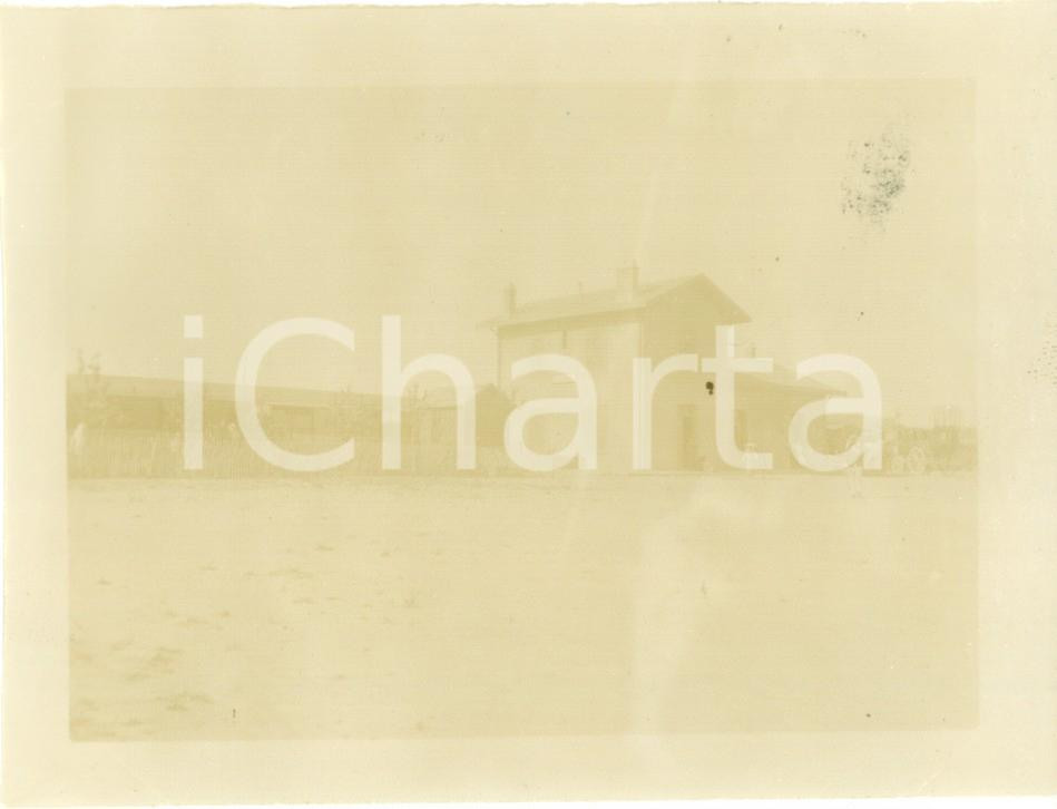 Fotografia d epoca originale 1892 BERROUAGHIA ALGERIA La stazione ferroviaria Fotografia cm 12 x 9 1