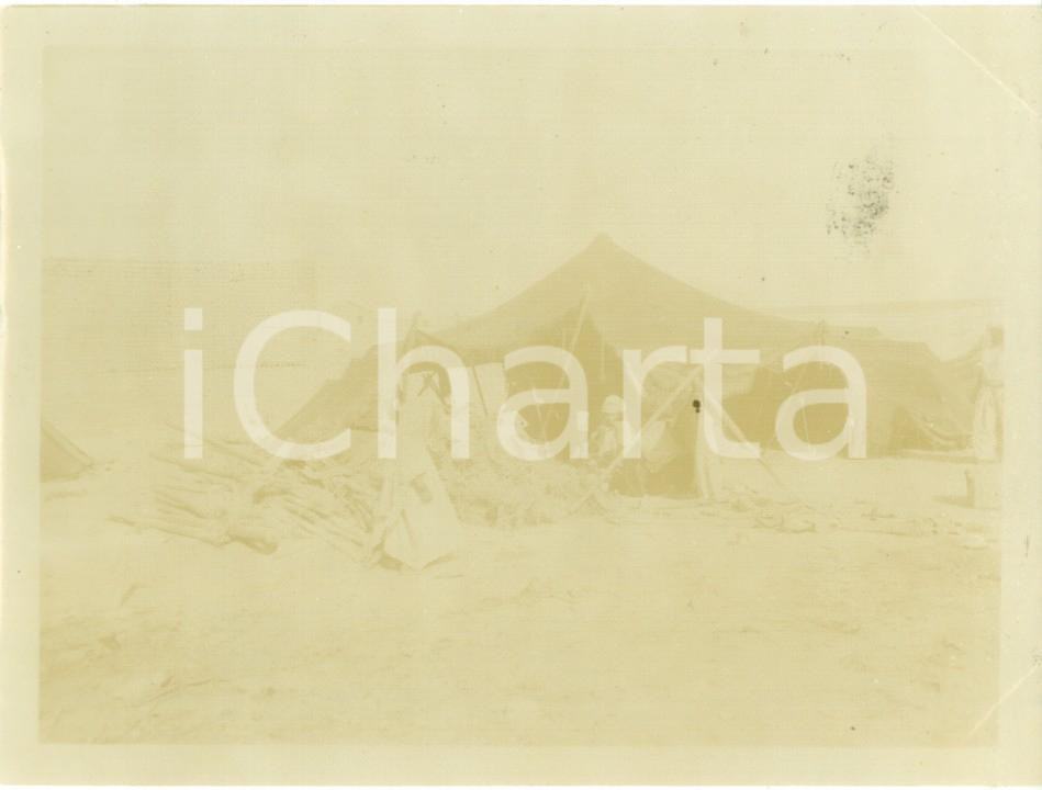 Fotografia d epoca originale 1892 ALGERIA Accampamento arabo nella regione sud Fotografia cm 12 x 9 1
