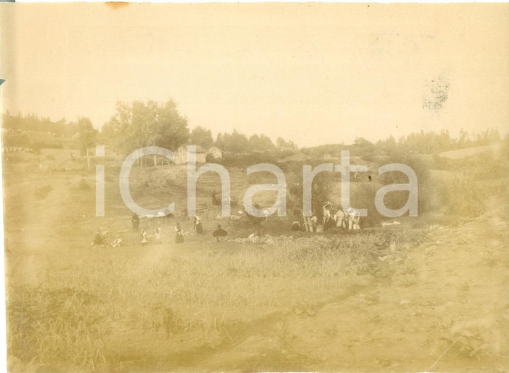 Fotografia d epoca originale 1894 MENERVILLE ALGERIA Accampamento truppe francesi Fotografia cm 14 x 10 1