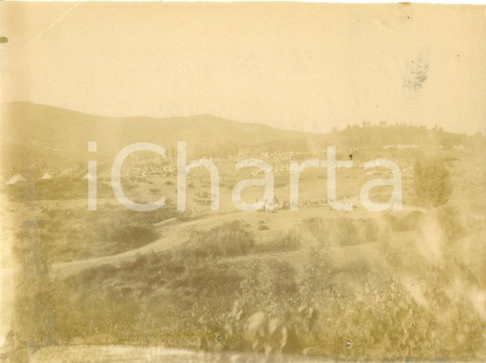 Fotografia d epoca originale 1894 MENERVILLE ALGERIA Accampamento truppe francesi Fotografia cm 14 x 10 1