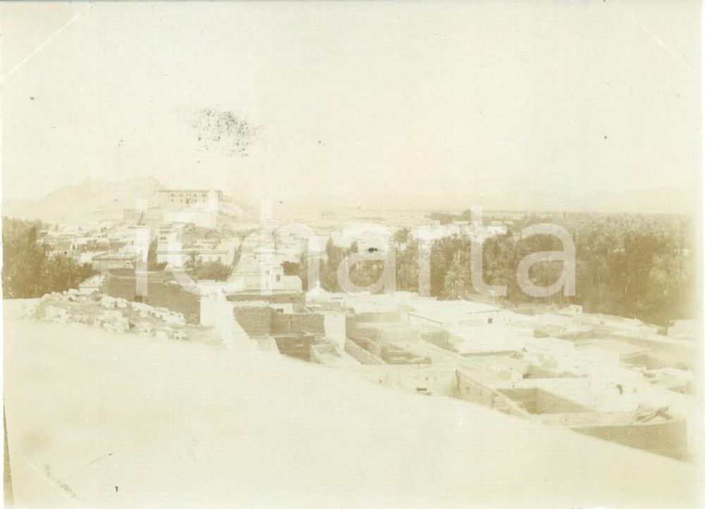 Fotografia d epoca originale 1892 LAGHOUAT ALGERIA Panorama della cittÃ  Fotografia cm 11 x 8 1