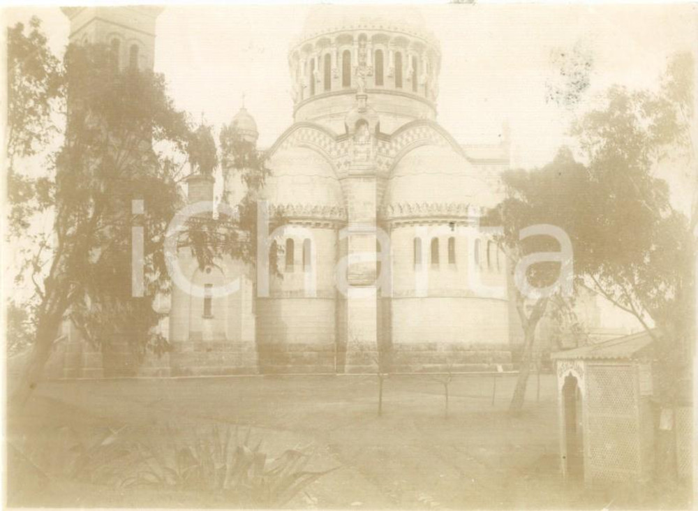 Fotografia d epoca originale 1892 ALGER ALGERIE La Basilica NotreDame D AFRIQUE Fotografia cm 11 x 8 1