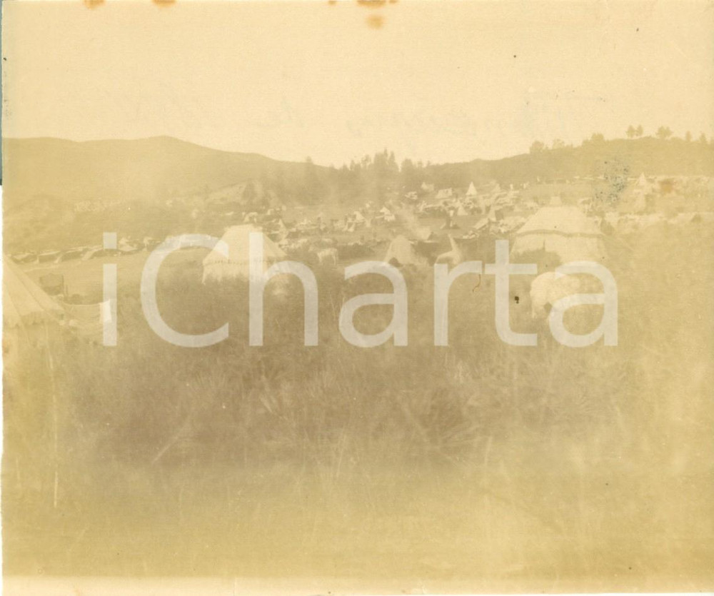 Fotografia d epoca originale 1894 MENERVILLE ALGERIE Accampamento truppe francesi Fotografia cm 14 x 12 1