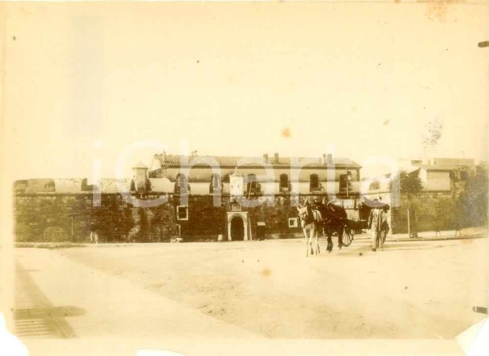 Fotografia d epoca originale 1894 ALGER ALGERIE La prigione militare di BAB AZOUN Fotografia cm 17 x 13 1