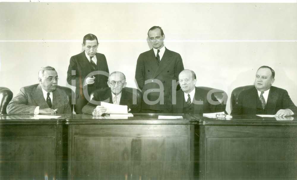 Fotografia d epoca originale 1938 WASHINGTON Norman S. CASES Frank MONICH Federal Communications Commission 1