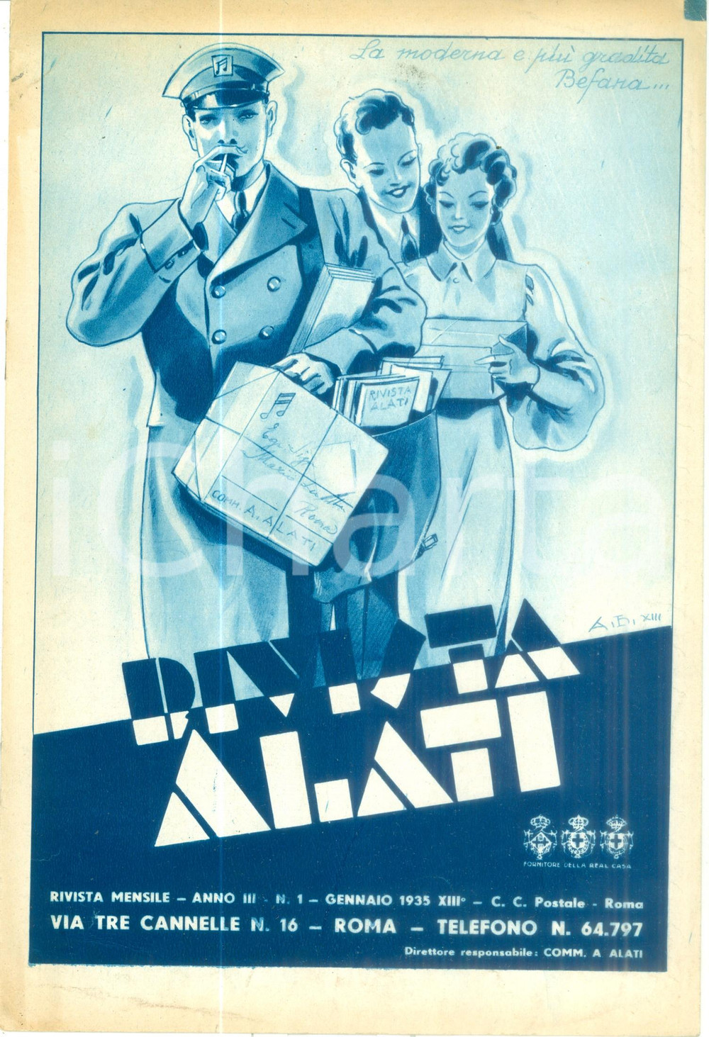 Giornale, rivista storica Gennaio 1935 Rivista ALATI Radio MARELLI soddisfa tutti Rivista ILLUSTRATA 1