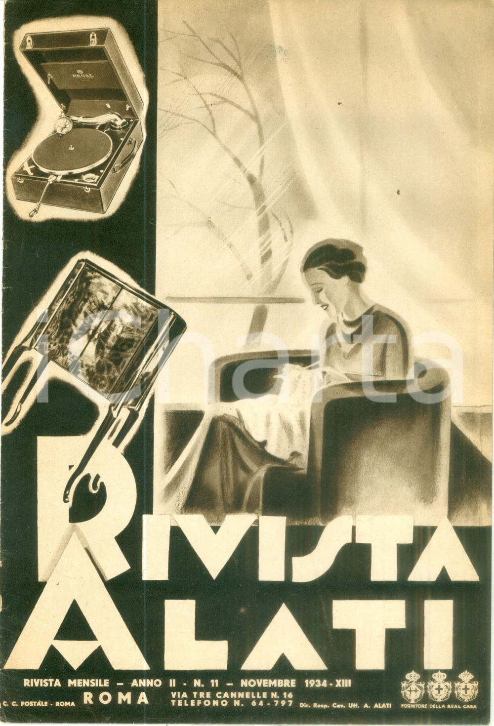Giornale, rivista storica Novembre 1934 Rivista ALATI Teatro d opera in casa Rivista musicale ILLUSTRATA 1